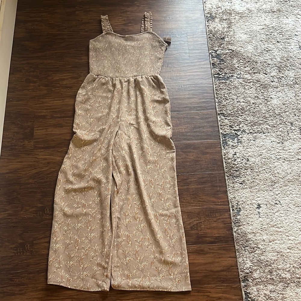 Womens smocked jumpsuit